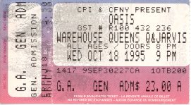 My ticket from the cancelled gig in October